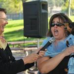 Gretta Grams performing during Dogtoberfest event. 