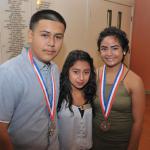 Jr Vets Diego Alcarez & Crystal Cabanas (with youth Lesly Diaz) earn their Silver Presidential Volunteer Service Awards under DogE911.